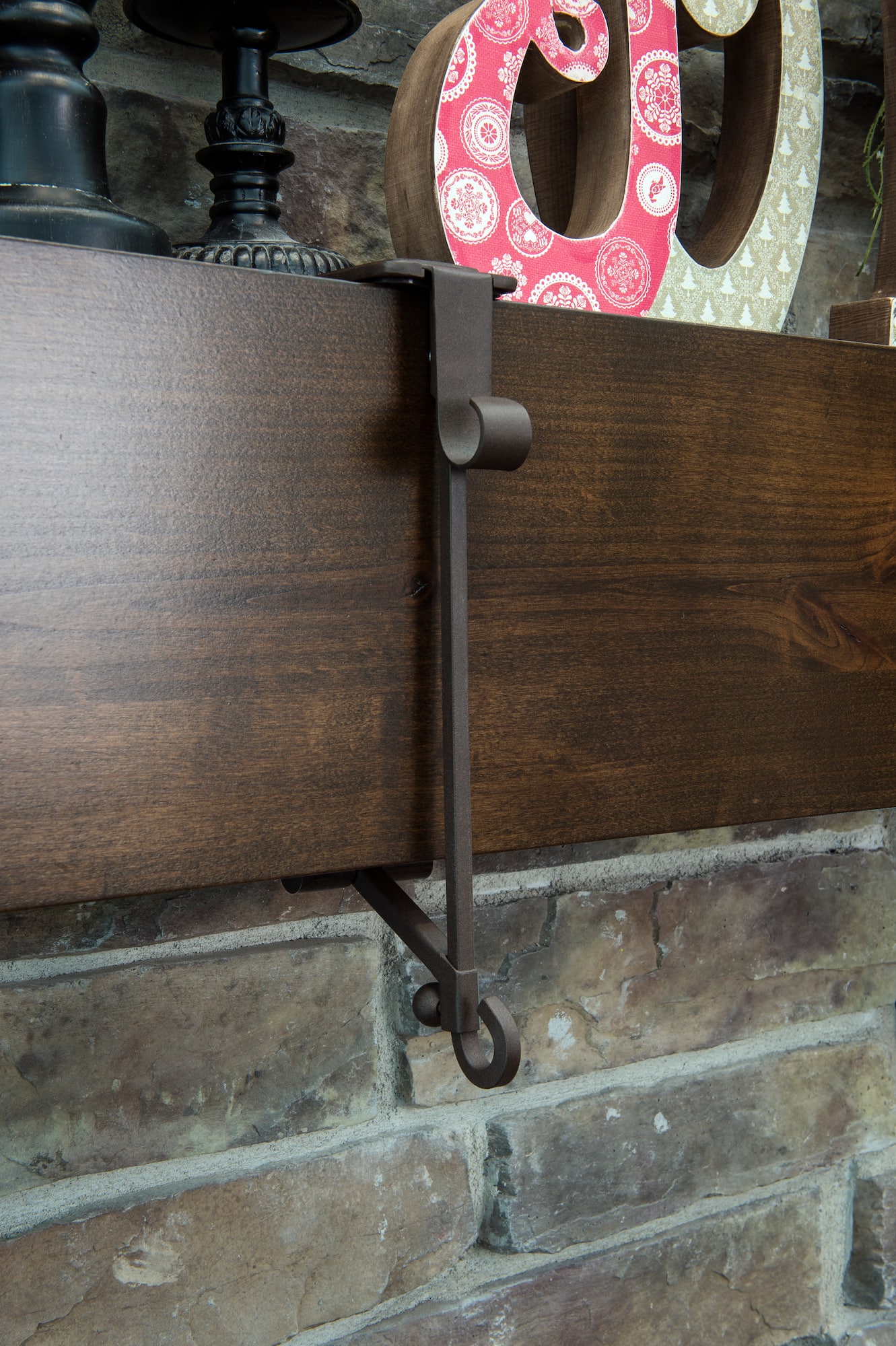 Mantel Garland & Christmas Stocking Holder